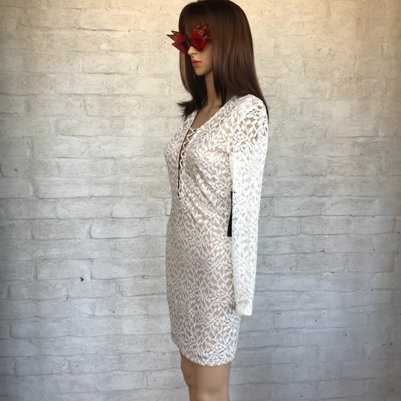 Lovely WYLDR Dress, Ivory with Nude Lining, Lace - Picture 1 of 8